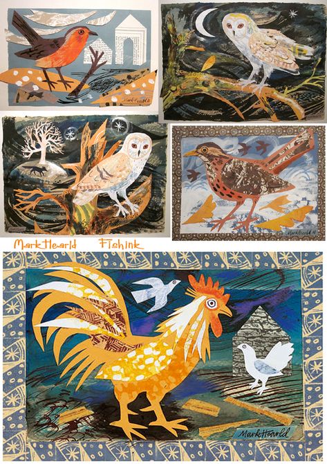 Mark Herald, Emily Sutton, Mark Hearld, Angie Lewin, Collage Artwork, Nature Illustration, Art Club, Elementary Art, Childrens Art