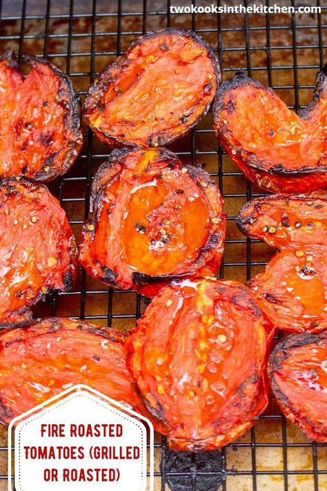 With minimal effort, fire roasted tomatoes on the grill or in the oven will add a rich, smoky flavor with charred bits to recipes you already make or in a simple side dish. Carrot Tzimmes Recipe, Roasted Glazed Carrots, Rosh Hashanah Menu, Mashed Potato Pancakes, Popcorn Recipes Caramel, Apricot Chicken, Vegetable Quinoa, Light Meals, Vegetarian Sides