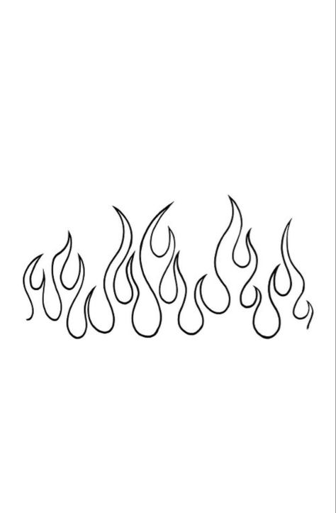 Easy At Home Tattoos, Flames Drawing, Flame Drawing, Acab Tattoo, Flame Tattoo, Unique Tattoos For Men, Flame Tattoos, Tattoo Zeichnungen, Fire Tattoo