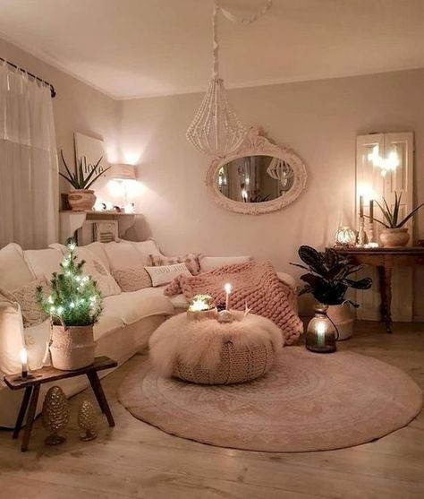 Perfect for winter and cozy living room ideas🤎🙃!!! https://amzn.to/3GPJtuc Romantic Living Room, Bohemian Living Room Decor, Bedroom Design Trends, Apartment Decorating Ideas, First Apartment Decorating, Rooms Ideas, Luxury Home Furniture, Girl Bedroom Designs, Decorating Ideas On A Budget