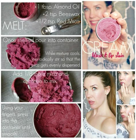 Diy Cream Blush, Makeup Recipes, Homemade Makeup, Diy Cream, Blush Cream, Diy Kosmetik, Homemade Lotion, Diy Cosmetics, Sensitive Skin Care