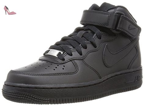 Nike Wmns Air Force 1 Mid '07 Le, sneaker femme, Noir - Nero (Black/Black), 39 - Chaussures nike (*Partner-Link) Womens Air Force 1, Gymnastics Shoes, Nike Air Force 1 Mid, Nike Air Force One, Black Basketball Shoes, Steel Toe Shoes, Air Force 1 Mid, Steel Toe Boots, Steel Toe Work Boots