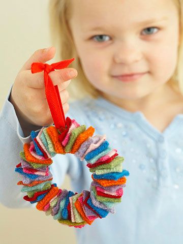 Diy With Kids, Jul Diy, Skirt Diy, Felt Wreath, Ideas Craft, Felt Projects, Craft Night, Ornament Crafts, Christmas Crafts For Kids