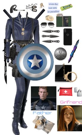 Captain America Daughter, Captain America Disneybound, Purple Pastel Aesthetic, Captain America Outfit, Marvel Inspired Outfits, Captain Marvel Costume, Captain America Costume, Gold Layered Necklace, America Outfit