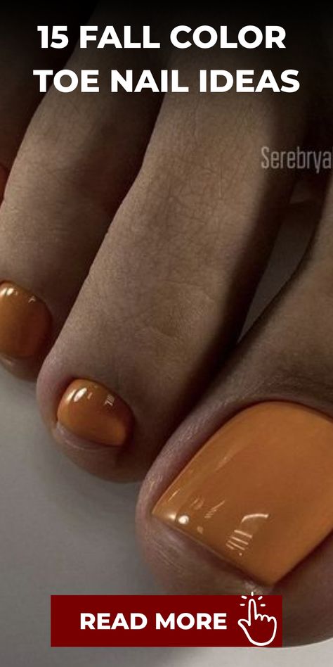 Elevate your nail game this autumn with our charming and seasonal toe nail designs. Explore a variety of warm hues and playful patterns to showcase your unique style. Get ready to flaunt vibrant fall toes with our delightful color options. Perfect for adding a touch of charm to your pedicure routine! Fall French Tip Pedicure, Pedicure Fall Colors Toenails, Pedicure Ideas For Fall 2024, Fall Manicure And Pedicure Combos, Pedicure Colors Fall 2024, Gel Pedicure Fall, Fall Toe Nail Colors Autumn 2024, Trending Toe Nail Colors 2024, Pedicure Ideas Fall 2024