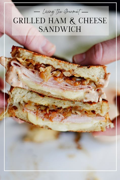 Honey Mustard Ham And Cheese Sandwich, Grilled Ham Sandwich Recipes, Best Sandwich Ever, Fancy Sandwich Recipes, Best Ham And Cheese Sandwiches, Country Ham Sandwiches, Fancy Ham Sandwiches, Grilled Cheese With Ham, Ham Grilled Cheese Sandwich