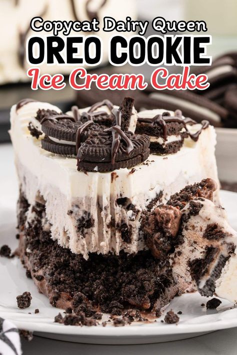 Skip the trip to DQ because I’ve done the hard work for you! I’ve got all the secret tips and tricks to make an easy homemade Dairy Queen Oreo Ice Cream Cake that tastes just like the real thing! #icecreamcake #copycat #summerdessert Ice Cream Cake Dairy Queen, Copycat Dq Ice Cream Cake, Dq Ice Cream Cake Recipe, Icecreamcake Homemade, Dq Ice Cream Cake, Dairy Queen Cake, Dairy Queen Ice Cream Cake, Sundae Toppings, Oreo Ice Cream Cake