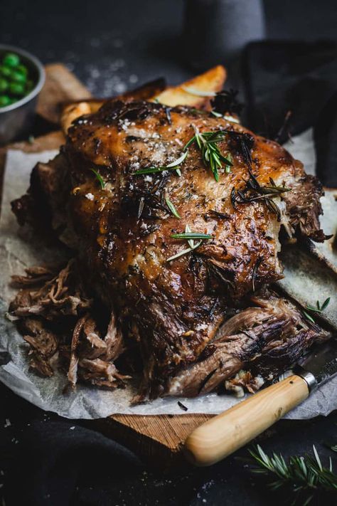 Slow Cooked Roast Lamb, Whole Lamb Shoulder Recipes, Shoulder Of Lamb, Braised Lamb Recipes, Slow Cooked Boneless Lamb Leg, Slow Cooked Shoulder Of Lamb, Lamb Shoulder Recipes Ovens, Roast Lamb Slow Cooker, Instant Pot Lamb Shoulder