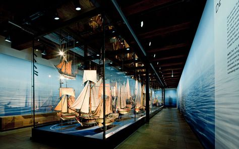 The National Maritime Museum | ATELIER BRÜCKNER Maritime Painting, Museum Lighting, Museum Interior, Museum Exhibition Design, Shop Space, Showroom Interior Design, Museum Displays, Exhibition Display, Maritime Museum