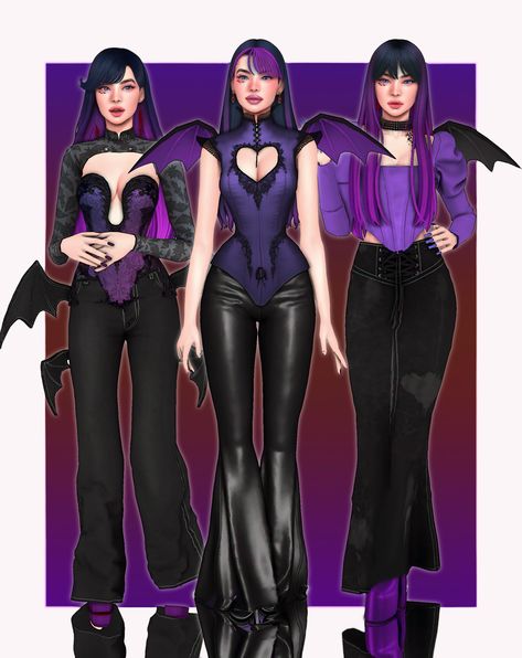 Three outfits included  CC folder included!!  How to install:  1. Download custom content folder here  2. Put "Mods" in your "Mods" folder  2. Put "Tray files" in your "Tray" folder  3. Enjoy it ♥  Hope you enjoy  <3  All credits to CC creators!  #thesims4 #sims4 #monsterhigh #monsterhighdoll #elissabat #gothicStyle #vampireaesthetic Sims 4 Cc Crutches, Sims 4 Scooby Doo, Sims4 Cc Witch Clothes, Sims 4 Amputee Cc, Sims 4 Cc Monster High Clothes, Bandage Sims 4 Cc, Minecraft Sims 4 Cc, Sims 4 Fatal Frame Cc, Sims 4 Queen Of Hearts Cc