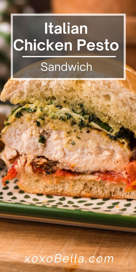 An Italian chicken pesto sandwich is a bistro-inspired, gourmet treat. Toasty bread pairs with juicy chicken and creamy pesto sauce in this recipe which makes an easy and quick dinner or lunch. This Italian sandwich, which is one of my favourites, can be made on ciabatta rolls or focaccia bread. The tender grilled chicken, creamy pesto sauce, fresh mozzarella, fresh tomato, and more, make this a deliciously satisfying meal. These chicken pesto sandwiches are a true winner for lunch or dinner. Pesto Sandwich Recipe, Ciabatta Rolls, Chicken Pesto Sandwich, Creamy Pesto Sauce, Breaded Chicken Tenders, Pesto Sandwich, Grilled Chicken Tenders, Italian Sandwich, Chicken Pesto