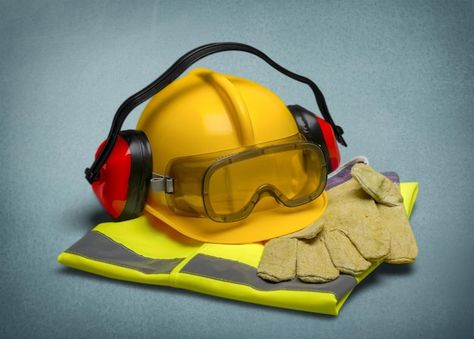 Yellow helmet with equipment on backgro... | Premium Photo #Freepik #photo #hard-hat #safety-hat #safety-helmet #engineer-hat Brain Injuries, National Safety, Medical Malpractice, Product Animation, Personal Injury Law, Safety Workwear, Health Administration, Safety Precautions, Construction Workers