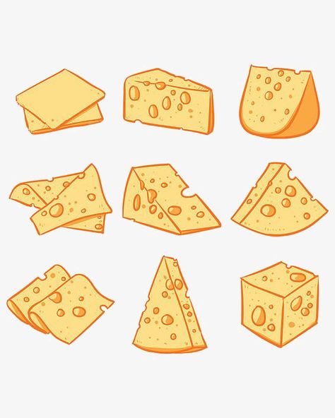 Cheese Doodle Drawing, Cheese Drawing Easy, Cheese Illustration Design, Cheese Vector, Cheese Cartoon, Cheese Drawing, Cheese Art, Cheese Design, Desenho Tattoo