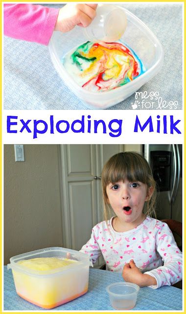 Milk Experiment, Science Experience, Science Experiments For Preschoolers, Kid Experiments, Science Activities For Kids, Easy Science, Preschool Science, Homeschool Science, Science Experiments Kids