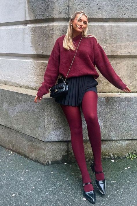 Black Skirt, This Year, Fall Outfits, Outfit Ideas, Skirt, Red, Black, Autumn Outfits