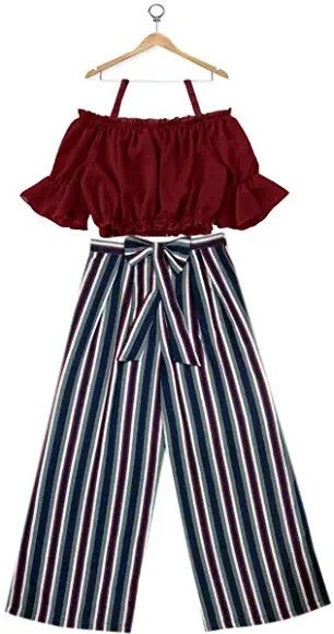 Crop Top Outfits Fall, Top And Plazo, Crop Top Outfits Summer, Plazo Set, Dress Comfortable, Wear Crop Top, Elegant Girl, Frocks For Girls, Kid's Fashion