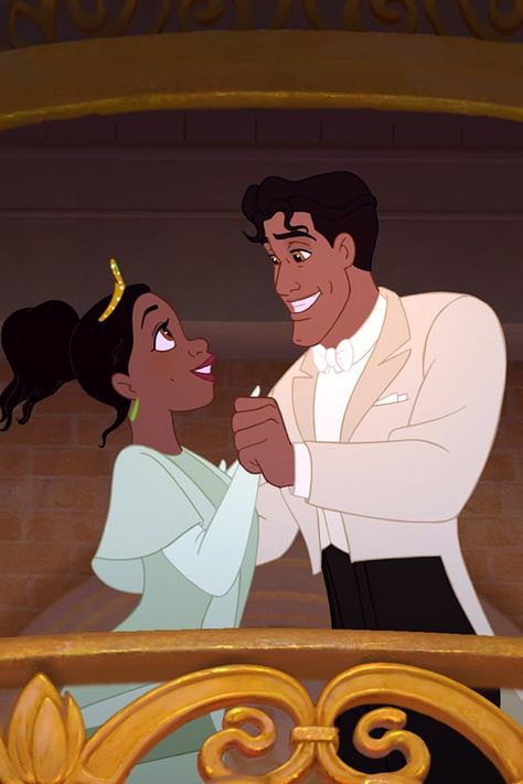 Princesa Tiana Disney, Disney Çiftleri, Disney Viejo, Lindo Disney, Disney Amor, Couples Disney, Disney Mignon, Tiana And Naveen, Tiana Disney