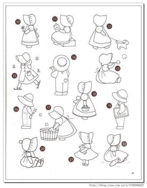 Trendy Patchwork Patterns Templates Sunbonnet Sue Ideas Återvinna Jeans, Patchwork Ideas, Sunbonnet Sue, Applique Quilt Patterns, Redwork Embroidery, Applique Quilting, Pola Sulam, Paper Embroidery, Sewing Appliques