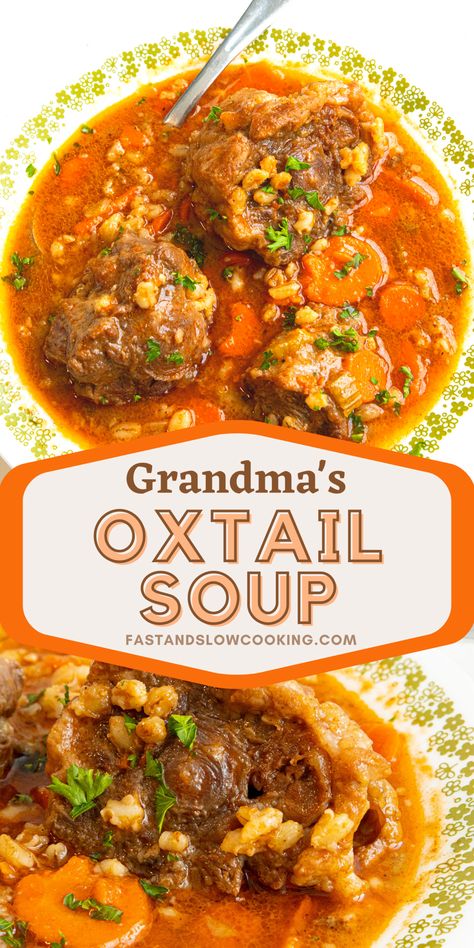 Instant Pot Oxtail Soup - Fast and Slow Cooking Ox Tail Soup Recipe, Oxtail Recipes Crockpot, Oxtail Recipes Easy, Multicooker Recipes, Beef Soup Bones, Best Mushroom Soup, Smoked Ham Recipe, Ox Tail, Soup Lovers