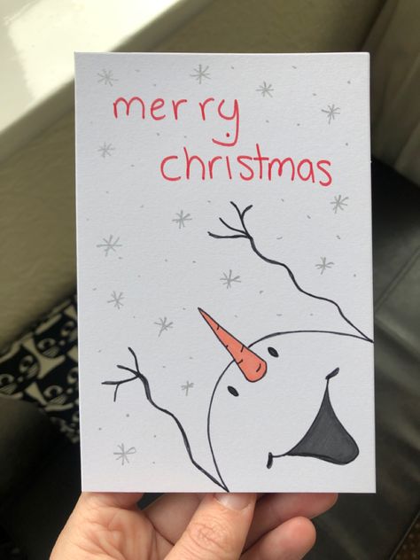 Drawing Christmas Card Ideas, Cute Diy Christmas Cards For Friends, Cute Easy Christmas Card Ideas, Christmas Card Ideas Handmade Drawing, Happy Holidays Drawing, New Year Diy Cards, Christmas Cards Handmade Aesthetic, Cute Christmas Card Ideas Diy, Simple Christmas Card Ideas Handmade