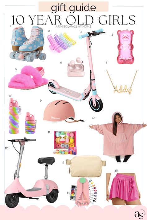 Here are 15 of the best gifts for 10 year old girls. great gift ideas the are both useful and fun for kids to enjoy all year round. #10yearoldgirls #giftguide #arinsolangeathome Birthday Gifts For 10 Year Girl, 10th Birthday Gifts For Girls Ideas, Girls Gift Ideas, Gifts For 10 Year Girl, Birthday Ideas For 10 Year Girl, Gifts For Girls 10-12, Girl Gift Ideas, 10year Girl Birthday Gift Ideas, Gift Ideas For Girls 10-12