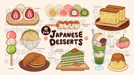 Dango Mitarashi, Matcha Parfait, Mitarashi Dango, Cake Matcha, Japan Dessert, Melon Pan, Disney Inspired Food, Sakura Mochi, Parfait Desserts