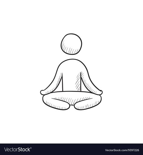 Meditation Drawing Sketch, Meditate Drawing, Meditation Pose Drawing, Meditating Illustration, Meditation Sketch, Meditation Drawing, Meditation Illustration, Man Meditating, Infographic Website