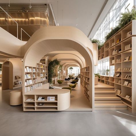 Focus Areas . Choose your favorite! . . . . . . . . #architecture #book #booklover #bookstagram #bookworm #library #futuristic… | Instagram Public Library Design, Library Cafe, Bibliotheque Design, مركز ثقافي, In Home Office, Library Architecture, School Interior, Modern Library, Office Decorating