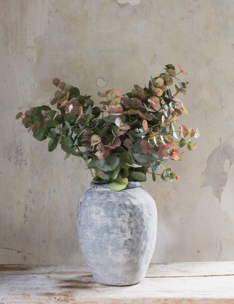 Eucalyptus Vase, Face Plant Pot, Everlasting Bouquet, Faux Cactus, Faux Eucalyptus, Oak Stool, Dried Eucalyptus, Natural Blush, Fern Plant