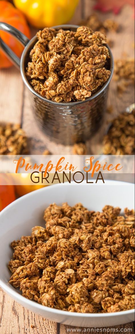 Your perfect base recipe for Pumpkin Spice Granola. Ready for whatever add ins you want, but also delicious on its own! Pumpkin Spice Granola, Pumpkin Granola, Ge Bort, Granola Recipe, Snacks Saludables, Pumpkin Season, Granola Recipes, Delicious Pumpkin, Homemade Granola