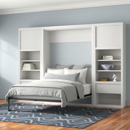 Side Cabinet Storage, Best Murphy Bed, Murphy Bed Ikea, Beds For Small Spaces, Murphy Bed Desk, Queen Murphy Bed, Modern Murphy Beds, Space Saving Beds, Murphy Bed Diy