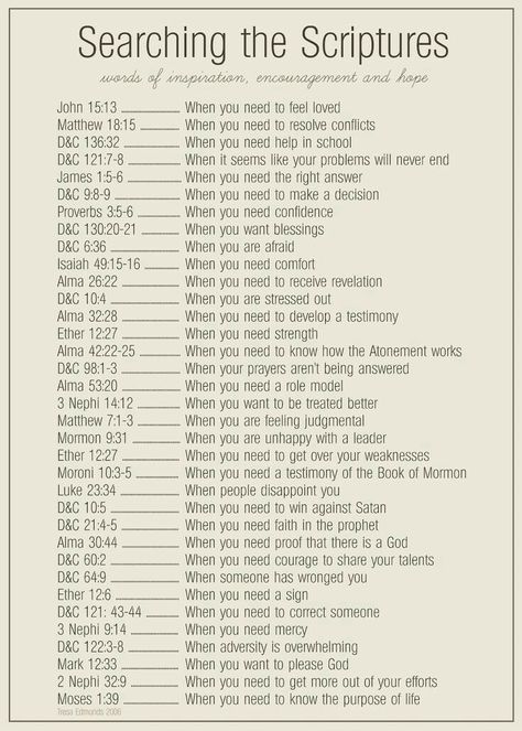 This is great! Bible verses for different times in your life, such as when you need to feel loved, resolve a conflict, etc. I don't know who to give credit to though! Now Quotes, Ayat Alkitab, Life Quotes Love, Scripture Study, Book Of Mormon, Read Bible, God Is Good, Bible Scriptures, Bible Journaling