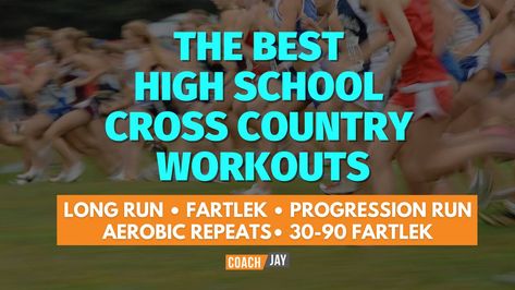 The best high school cross country workouts to help runners race fast in the fall are: Long Runs, Fartlek Runs, Progression Runs, Aerobic Repeats, and the 30-90 Fartlek. For athletes looking to get in shape in the summer, these workouts will help them race fast in XC and stay injury-free. Cross Country Training Plan, Cross Country Workouts, Middle School Cross Country, Cross Country Workout, Fartlek Workout, Track Workout Training, High School Cross Country, Cross Country Training, Runners Workout