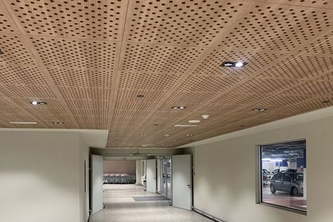 Wood-based acoustic ceilings and claddings by Soft Sound Natural Ceiling Design, Acoustical Ceiling, Acoustic Ceiling, Ceiling Finishes, Ceiling Treatments, Ceiling Tile, Sound Absorbing, Ceiling Tiles, Dubai Mall