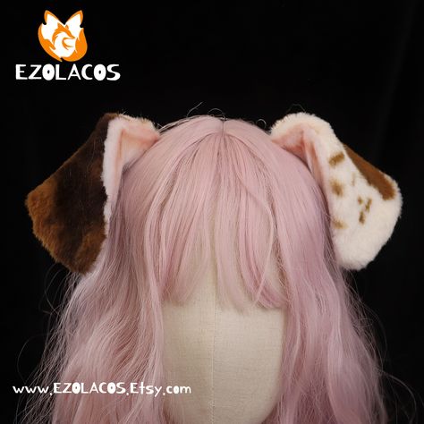 ❤️❤️ We insist on original design and high quality raw materials and fine workmanship as our goal! ❤️❤️Making tools: Pen, scissors, hair shaver, sewing machine, airbrush, hot glue, comb, pliers,etc. ❤️❤️Every ear is made of high quality faux fur which is fixed on the metal frame,and ears' inner is iron thread,so the headband is freely adjustable Dimension:From hair band to ear tip about 5.4 Inches（13.5 cm）. Shipment:Freight Free Preparing time:1-2 weeks Transit time:2 weeks Upgrade shipping:1 we Diy Puppy Ears, Dog Ear Reference, Kemonomimi Ears And Tail, Sims 4 Dog Ears Cc, Dog Ears And Tail, Puppy Ears And Tail, Dog Ear Headband, Puppy Ears Headband, Goal Making