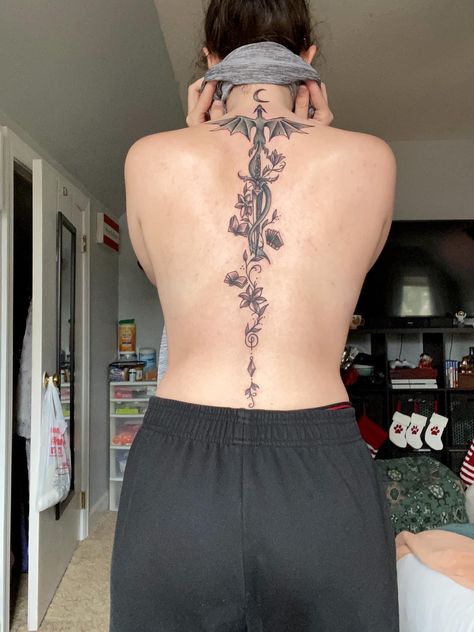 Lower Leg Tattoos, Bookish Tattoos, Dragon Tattoo For Women, Spine Tattoos For Women, Stylist Tattoos, Tattoo Style Drawings, Thigh Tattoos Women, Spine Tattoo, Girly Tattoos