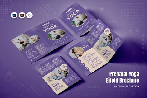 Prenatal Yoga Bifold Brochure Get it now!! #brochure #brochuretemplate #brochuredesign #business #template #trifold #bifold #bestbrochure #freebrochure #premiumdesign #design #envato #envatomarket #envatoelement #creativemarket #freepik #shutterstock Bifold Brochure Design, Health Ads, Brochure Trifold, Free Brochure, Prenatal Yoga, File Organization, Trifold Brochure, Brochure Design Template, Get It Now