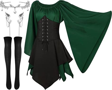 Traditional Irish Dress, Traditional Irish Clothing, Irish Dress, Irish Clothing, Best Corset, Elf Ear, Carnival Dress, Elf Ear Cuff, Womens Cosplay