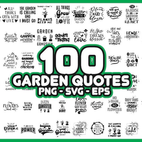 Garden Quote Bundle SVG Garden Sign SVG Plant Svg Bundle | Etsy Bachelor Quotes, Plant Sayings, Gardening Svg, Garden Quotes Signs, Garden Svg, 2022 Kitchen, Scrap Journal, Svg Flowers, Gardening Quotes