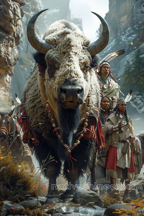 Native American Buffalo, Cherokee Art, White Bison, The White Buffalo, Majestic Landscape, Dog Soldiers, Symbol Of Hope, Native American Warrior, Fairfax County