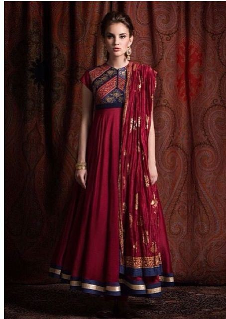 ... Rohit Bal Collection, Maroon Anarkali, Indian Anarkali Dresses, Paisley Background, Indian Anarkali, Frock Fashion, Rohit Bal, Desi Style, Indian Couture