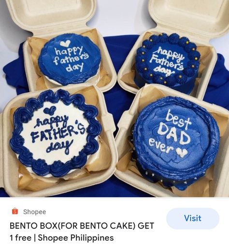 Father Days Cake Ideas, Bento Cake Fathers Day Design, Father’s Day Mini Cake, Fathers Day Bento Cake, Happy Fathers Day Cake, Basic Muffin Recipe, Father's Day Cake, Slab Cake, Belle Cake