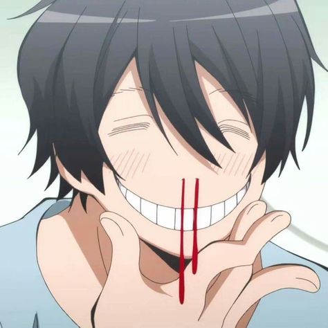 Anime Nosebleed, Nose Bleed, Koro Sensei, Anime Guy, Anime Expressions, Image Search, Hair, Anime, Black