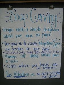 Fourth grade students are using Ivory soap to make interesting sculptures. Creating negative space and adding texture were some guidelines for this process. Changing each side of the soap was the n… Soap Carving Art Lesson, Soap Carving Patterns, Soap Sculpture, Native American Art Projects, Whittling Projects, Ivory Soap, 8th Grade Art, Soap Carving, Sculpture Projects