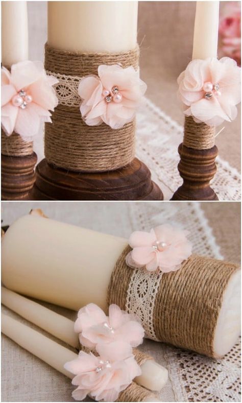 35 Breathtaking DIY Rustic Wedding Decorations For The Wedding Of Your Dreams - Curated and collected by diyncrafts team! <3 Diy Rustic Wedding Decorations, Diy Rustic Wedding, Recuerdos Primera Comunion Ideas, Rustic Wedding Decor Diy, Rustic Wedding Decorations, Rustic Wedding Diy, Wedding Floral Centerpieces, Rustic Fall Wedding, Decor Shabby Chic