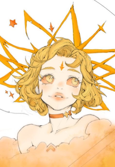 Sun Oc Art, Sun Character Design Concept Art, Suncore Aesthetic, Sunshine Character Aesthetic, Sun Character Design, Sun Oc, Animatronic Oc, Sun Character, Sun Artwork