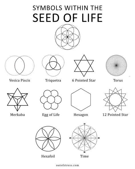 Seed of Life – Symbolism + 11 Hidden Meanings (Sacred Geometry) Hexagon Symbolism Meaning, Seed Of Life Symbol, Sacred Geometry Seed Of Life, Egg Of Life Sacred Geometry, Seed Of Life Pattern, Seed Of Life Meaning, Creation Symbol, Seed Of Life Tattoo, Seed Of Life Mandala