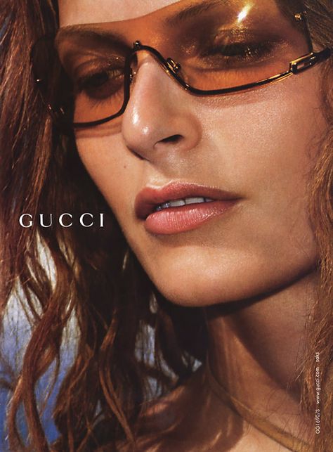 styleregistry: Gucci | Spring 2002 Rie Rasmussen, Gucci Shades, Gucci Ad, Gucci Campaign, Tom Ford Gucci, Gucci Spring, Terry Richardson, Tom Ford Eyewear, Campaign Fashion