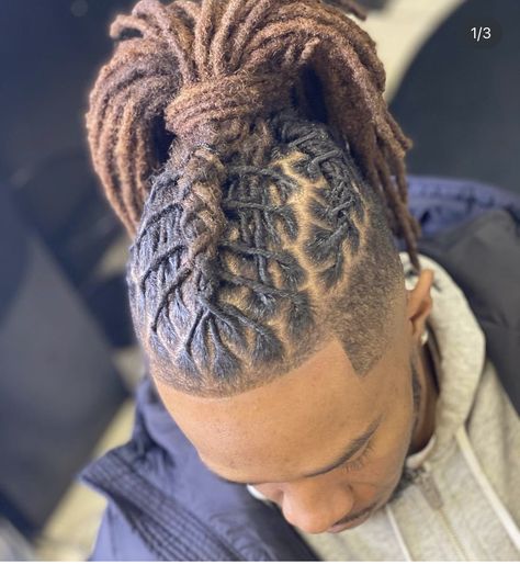 Professional Dreadlock Hairstyles, High Top Fade Loc Styles, Mohawk Loc Styles For Men, Prom Loc Hairstyles Men, Loc Updo For Men, Half Head Loc Styles For Men, Man Locks Hairstyles, Medium Length Loc Styles Men, Locs Mohawk Styles