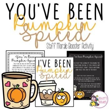 This You've Been Pumpkin Spiced Staff activity is perfect to start off the Fall season and have fun!Included in this packet:Editable LetterEditable Letter with tear off stripLetter with tear off stripDirections to include to each teacher (multiple templates)Poem (multiple templates)Gift tags (small-4 per sheet and large- 2 per sheet)Door hanger to let the others know "I've Been Booed!"Door sign to postCheck out the preview to see the styles included!Check me out on Pinterest and Facebook!Also, f You’ve Been Mugged Fall Ideas, Fall Activities For Workplace, Fall Employee Engagement Ideas, You’ve Been Mugged Fall, You've Been Mugged Free Printable, November Staff Morale Booster, Fall Staff Appreciation Ideas, Staff Morale Booster Teachers, Small Teacher Appreciation Gifts